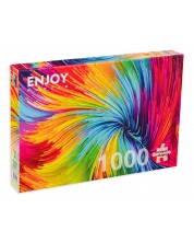 Puzzle Enjoy de 1000 piese - Colorful Paint Swirl